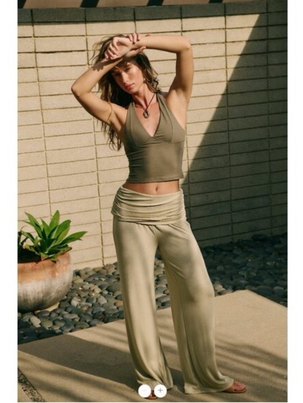 Free People Freest Good Feels Fold-Over Pants in Light Purple XS